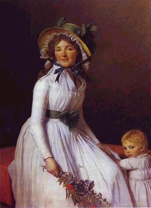 Jacques-Louis David Portrait of Emilie Seriziat and Her Son Sweden oil painting art
